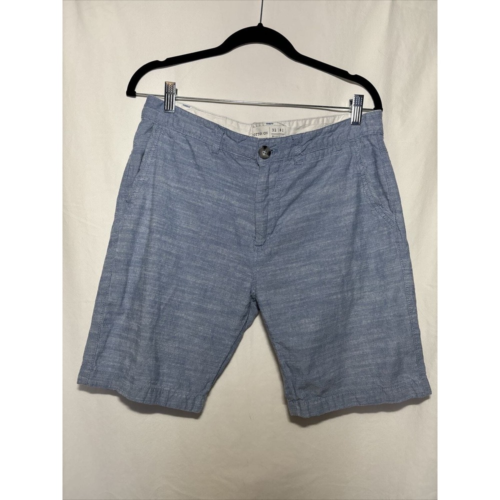 Cotton On Chino Cotton Shorts Chambray 32/81‎ EUC F8